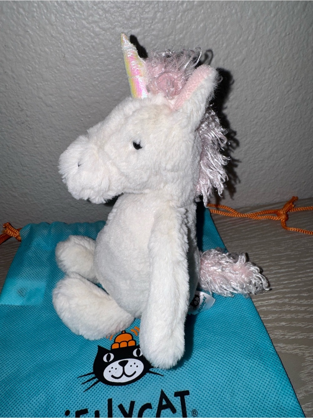 Jellycat Bashful Unicorn Cream Pink Plush Stuffed Toy